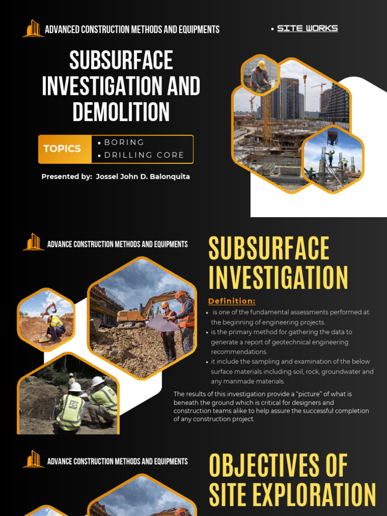 Subsurface Investigation & Boring Methods | PDF | Demolition | Deep ...