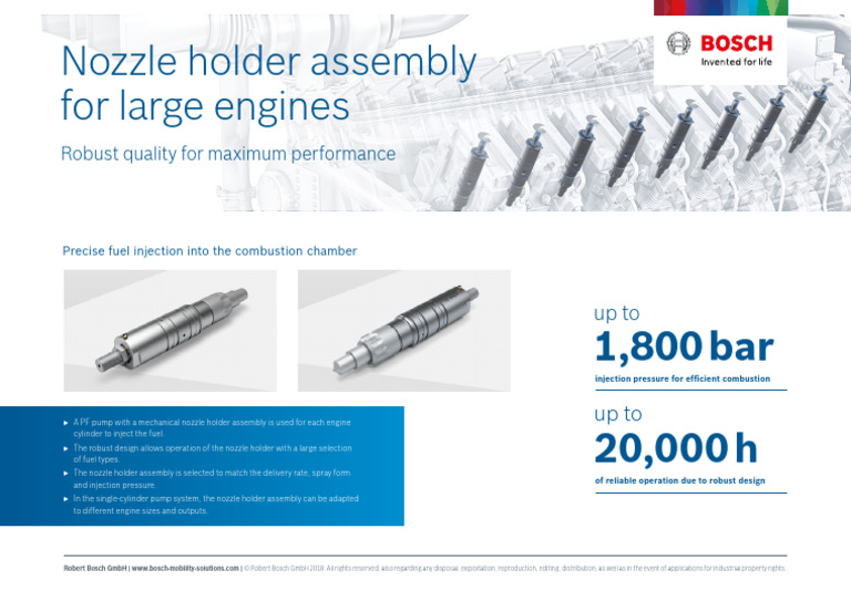 Summary Nozzle Holder Assembly Large Engines | PDF