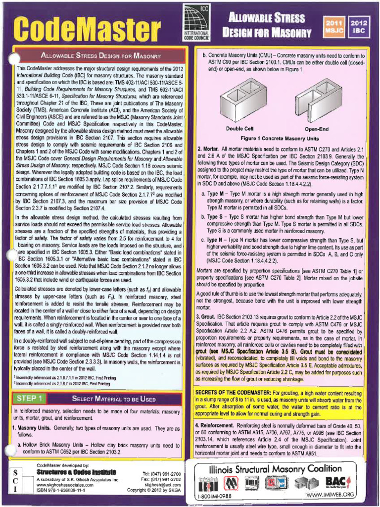 Allowable Stress Design For Masonry | PDF