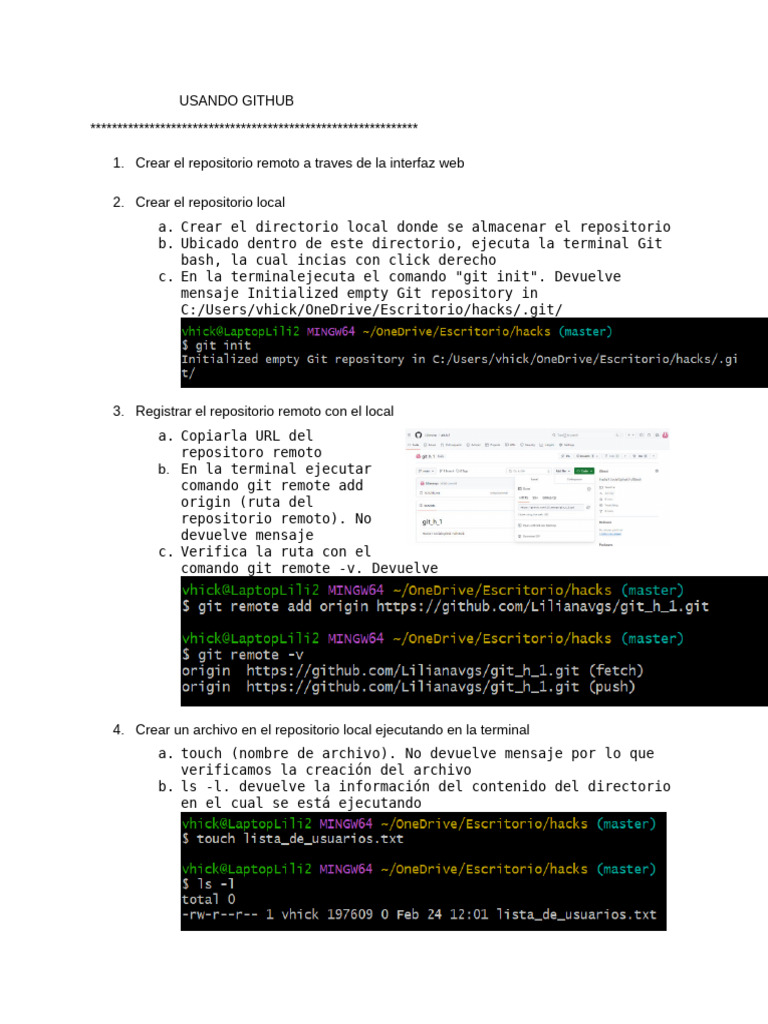 Guía Completa para Usar GitHub y Git | PDF | Software del sistema ...