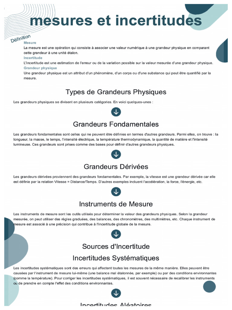 Mesures Et Incertitudes | PDF