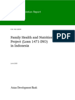 Family Health and Nutrition Project (Loan 1471-INO) in Indonesia