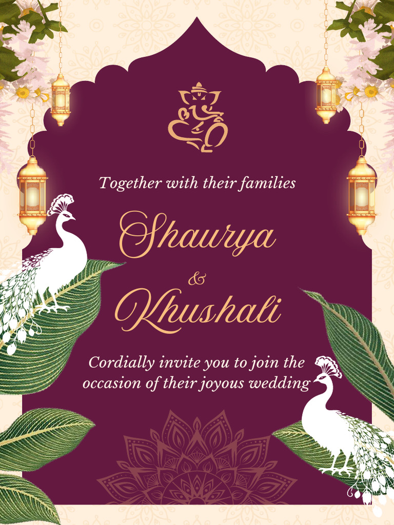 Shaurya & Khushali Shaadi Invite | PDF