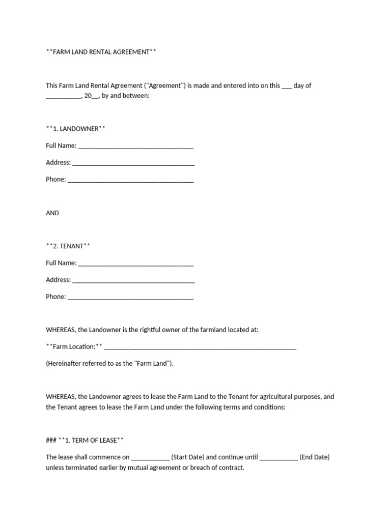 FARM LAND RENTA-WPS Office | PDF | Lease | Leasehold Estate