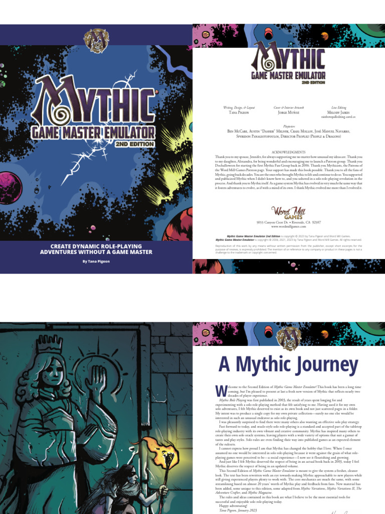 Solo Role-Playing with Mythic Emulator | PDF | Role Playing Games ...