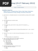 EEP Workshop (25-27 February 2012) : Questions Based On