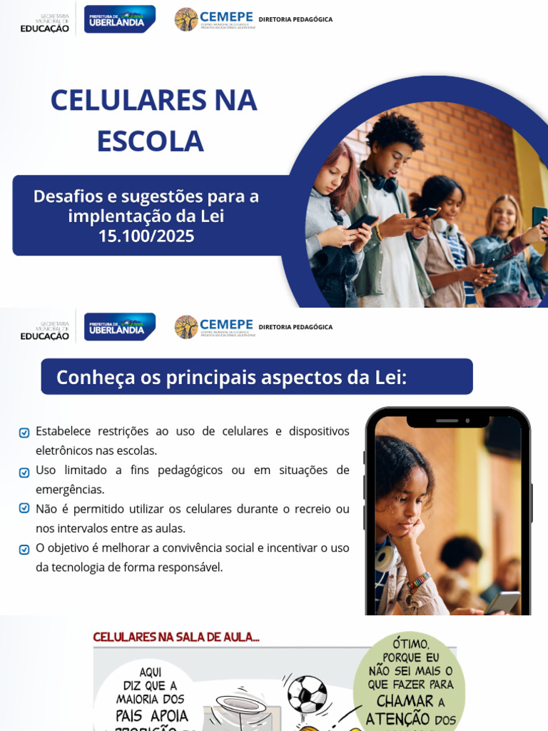 Apresentação Uso Do Celular Nas Escolas | PDF | Pedagogia