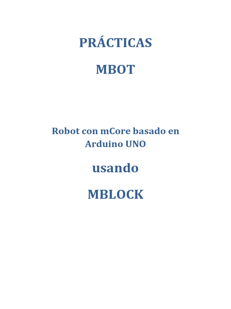 5 - Practicas Con MBot | PDF | Giroscopio | Sensor