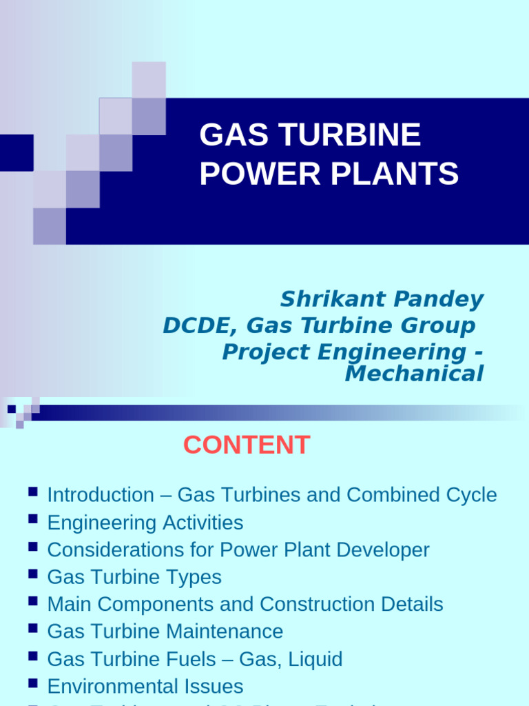 Gas Turbine Power Plants Overview | PDF | Corrosion | Gas Turbine