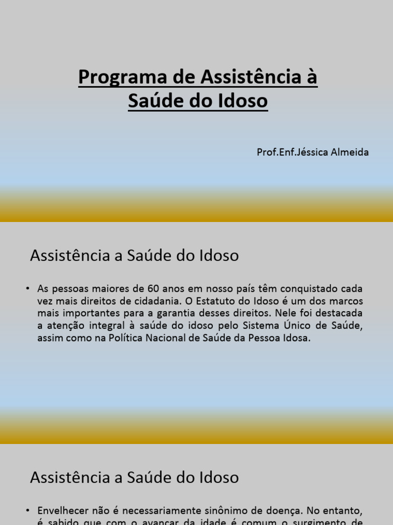 Saúde e Direitos do Idoso no Brasil | PDF | Terceira idade | Família