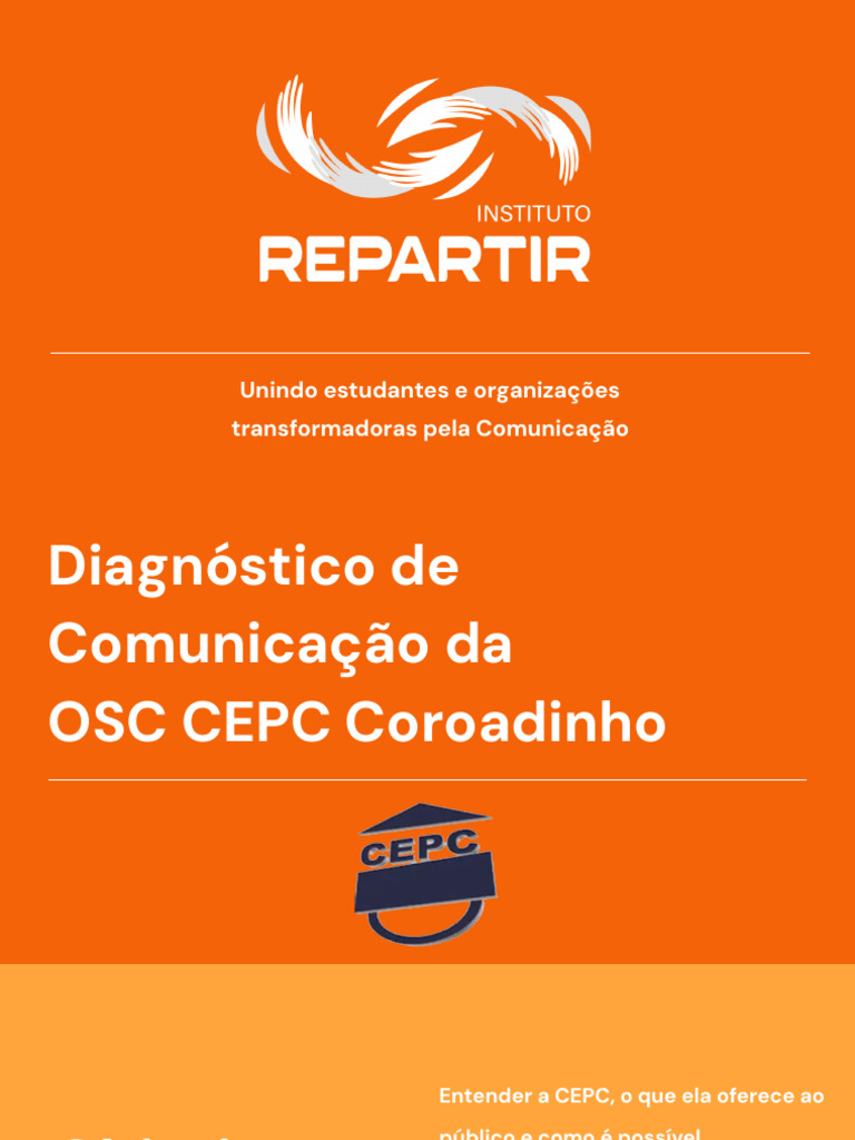 Diagnóstico de Comunicação CEPC Coroadinho | PDF | Comunicação ...