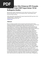 Download Analisis Buku Teks Pelajaran IPS Terpadu by Baiq Mitha SN82779225 doc pdf