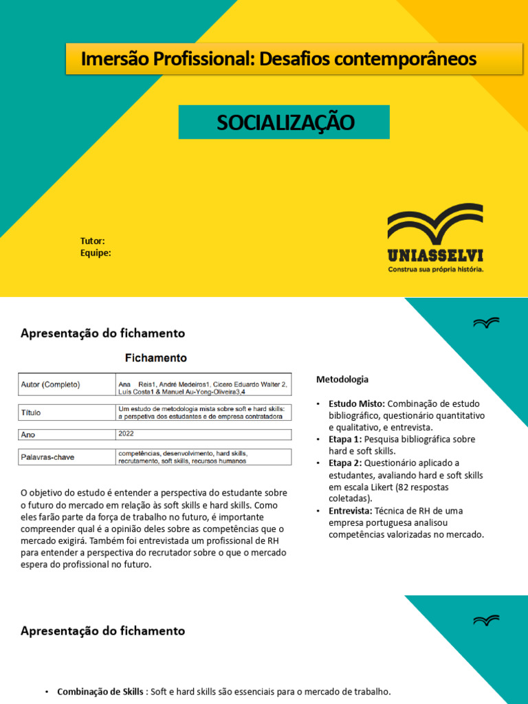 Hard e Soft Skills no Mercado de Trabalho | PDF | Design gráfico ...