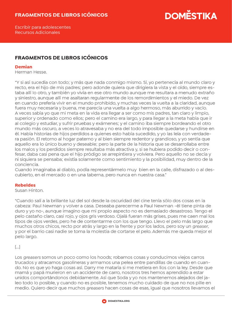 Fragmentos de Libros Icónicos | PDF