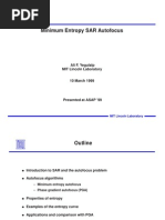 Minimum Entropy SAR Autofocus