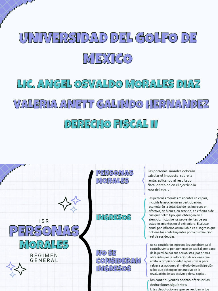 Régimen Fiscal para Personas Morales | PDF | Impuesto sobre la renta ...