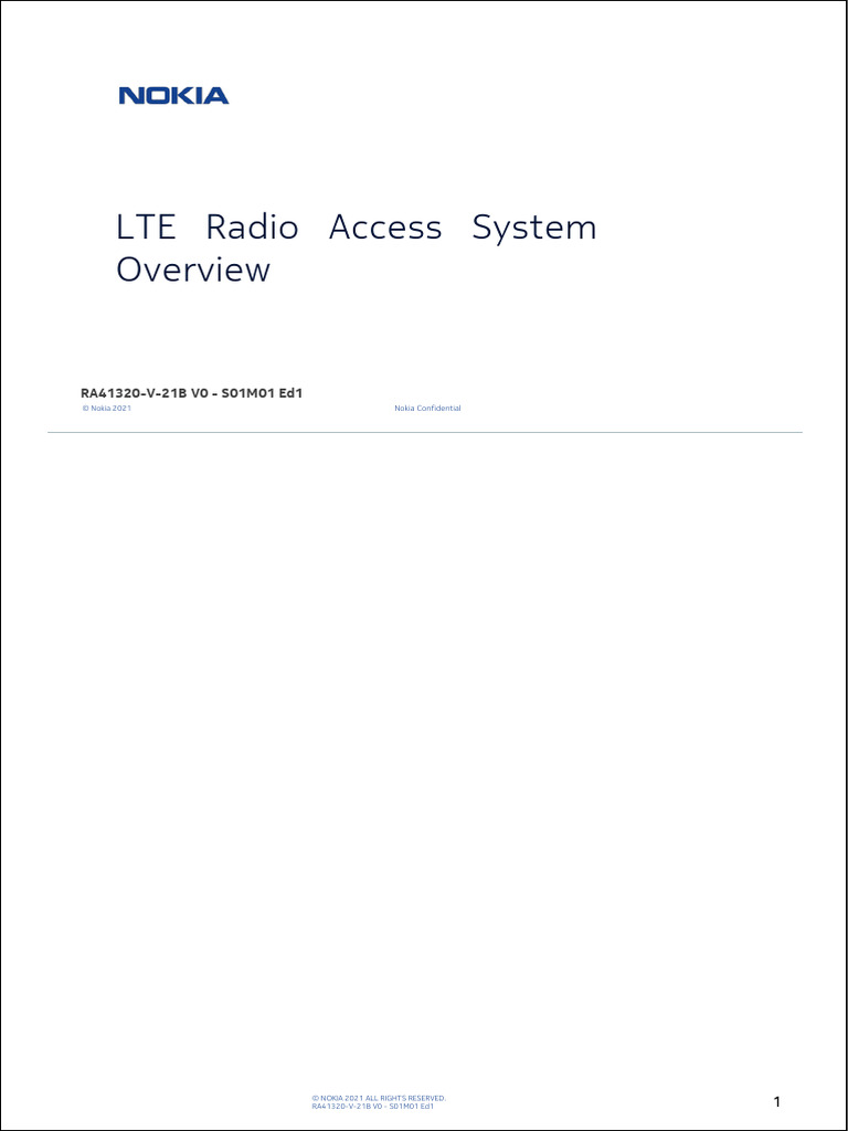 S01M01 SG RA41320-V-21B LTE Radio Access System Overview Ktjovhrh | PDF ...