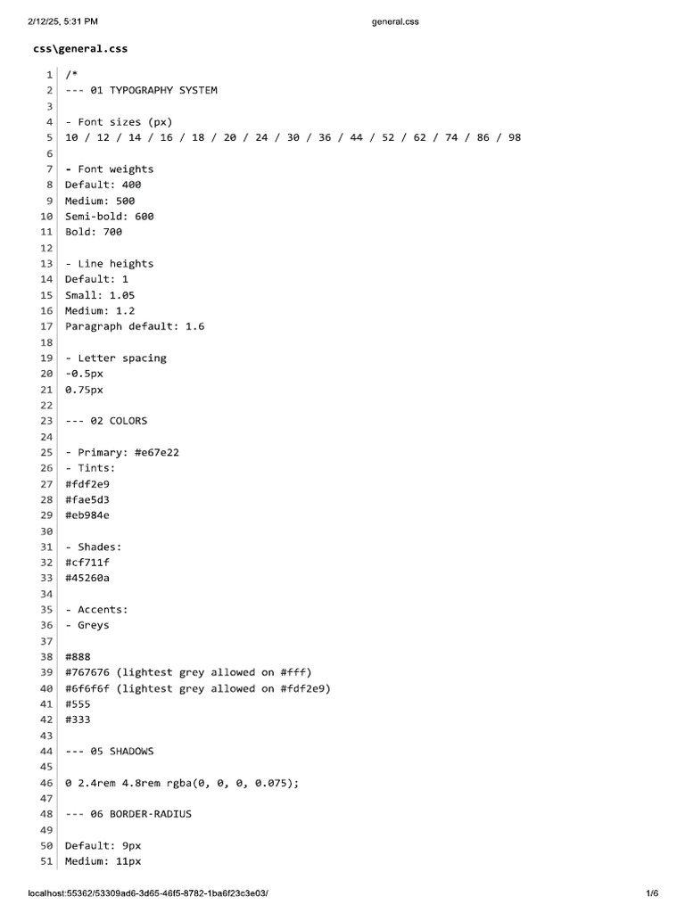 Css Gernal Code | PDF