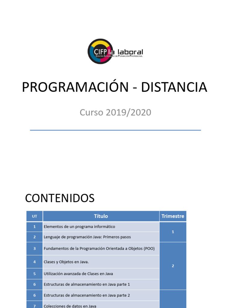 Presentacion Del Modulo | PDF | Objeto (informática) | Java (lenguaje ...