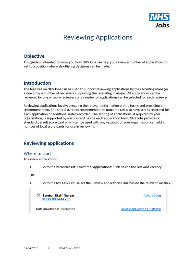 RM - Reviewing - Applications - 01 2 | PDF | Button (Computing ...