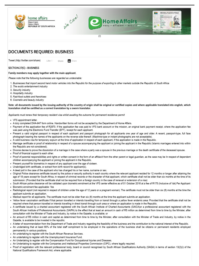 Required Documents for Business Visa | PDF | Travel Visa | Passport