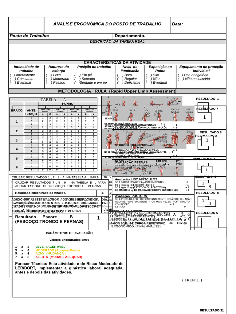 Análise Ergonômica do Posto de Trabalho | PDF