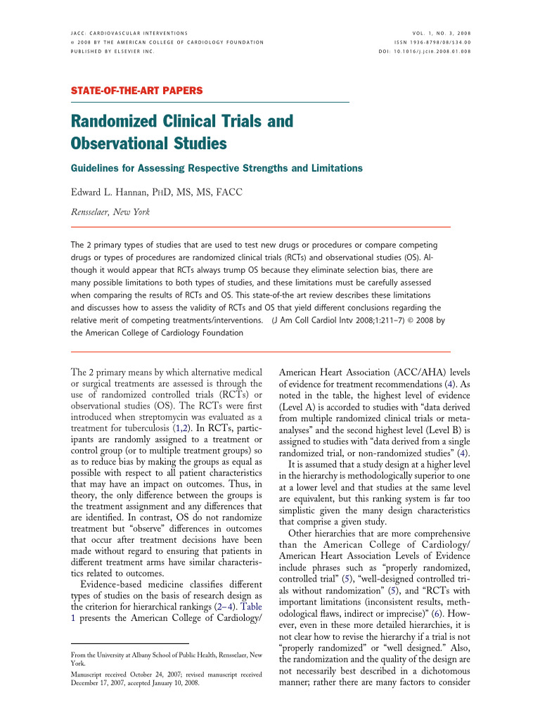 Randomized clinical trials and observational studies | PDF | Randomized ...