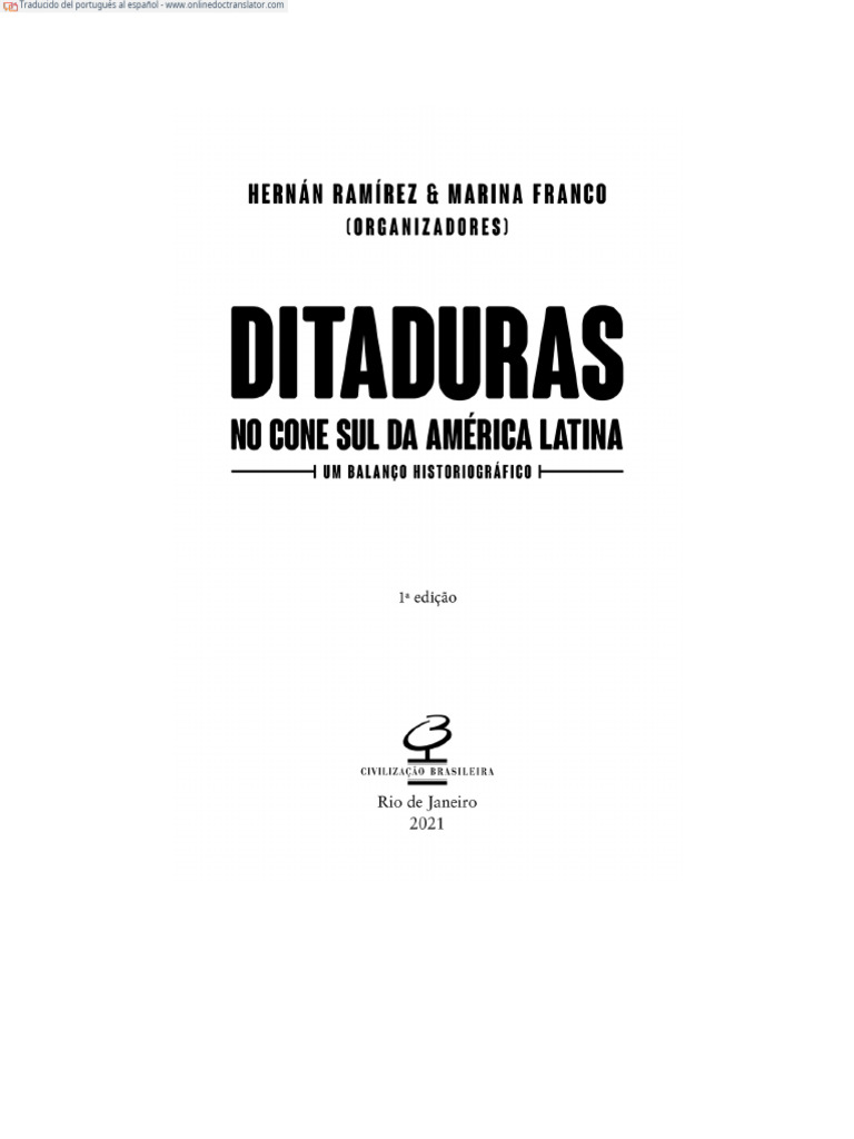 Chirio - A Ditadura o Capitao e o General - Pt.es | PDF | Estado ...