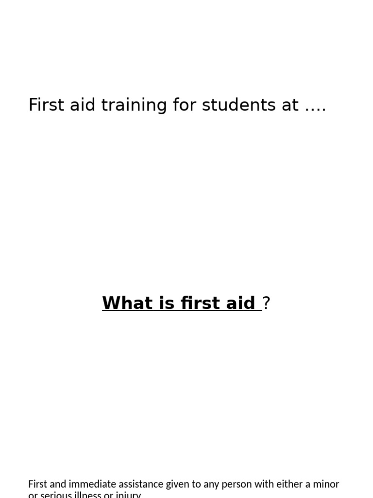 Essential First Aid Training Guide | PDF