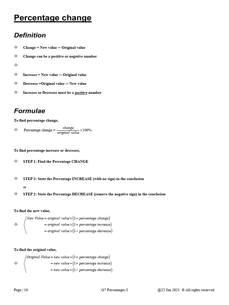 G7 07 Percentages I Page 10-16 | PDF | Percentage | Area
