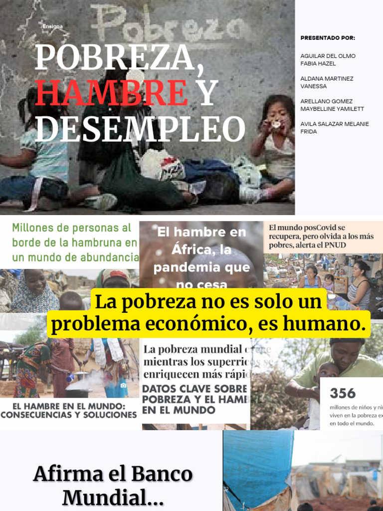 Pobreza, Hambre y Desempleo Global | PDF | Pobreza | Pobreza e indigencia