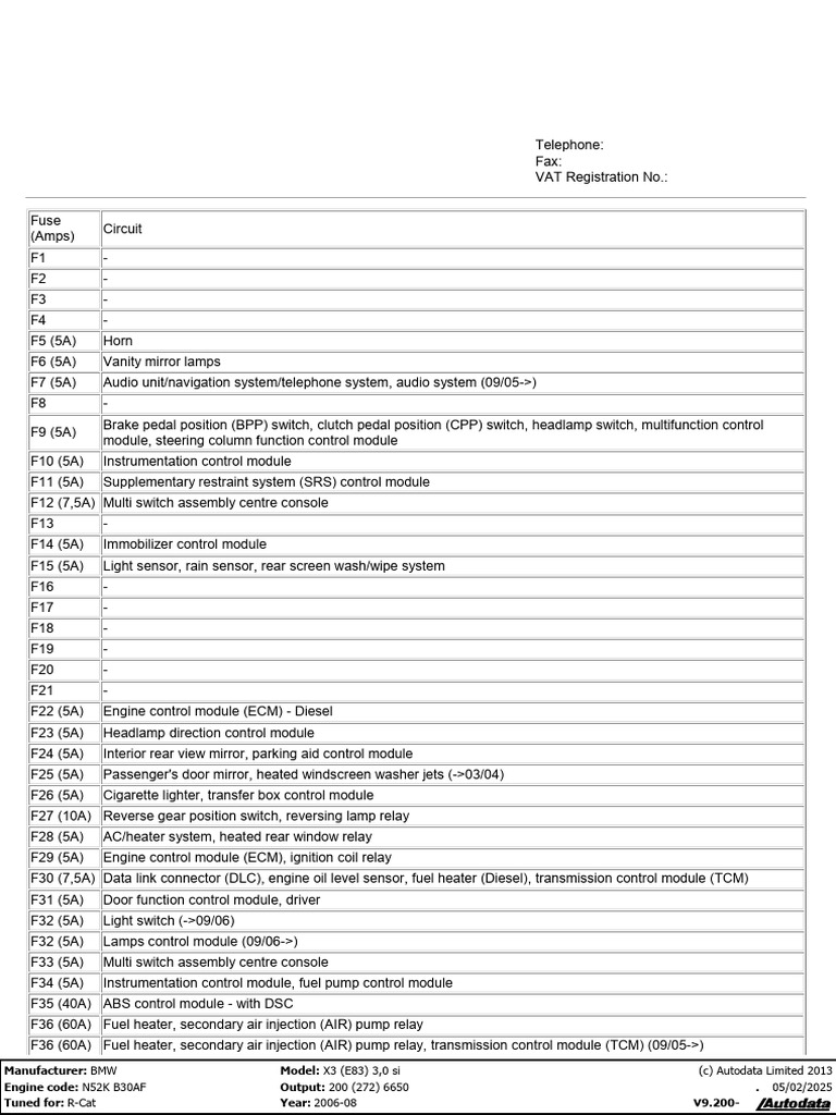 bmw x3 cigarette lighter fuse symbol M6 Lay Out X3 rear fuse box diagram