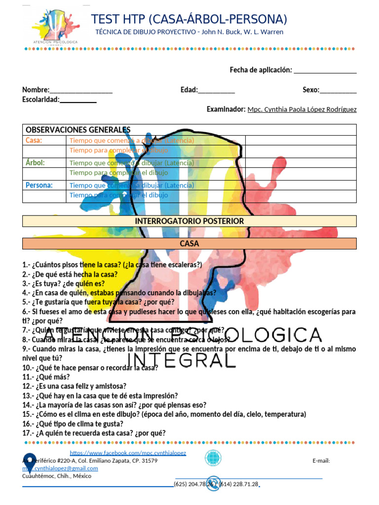Test HTP: Interpretación de Dibujo Proyectivo | PDF | Ciencias del ...