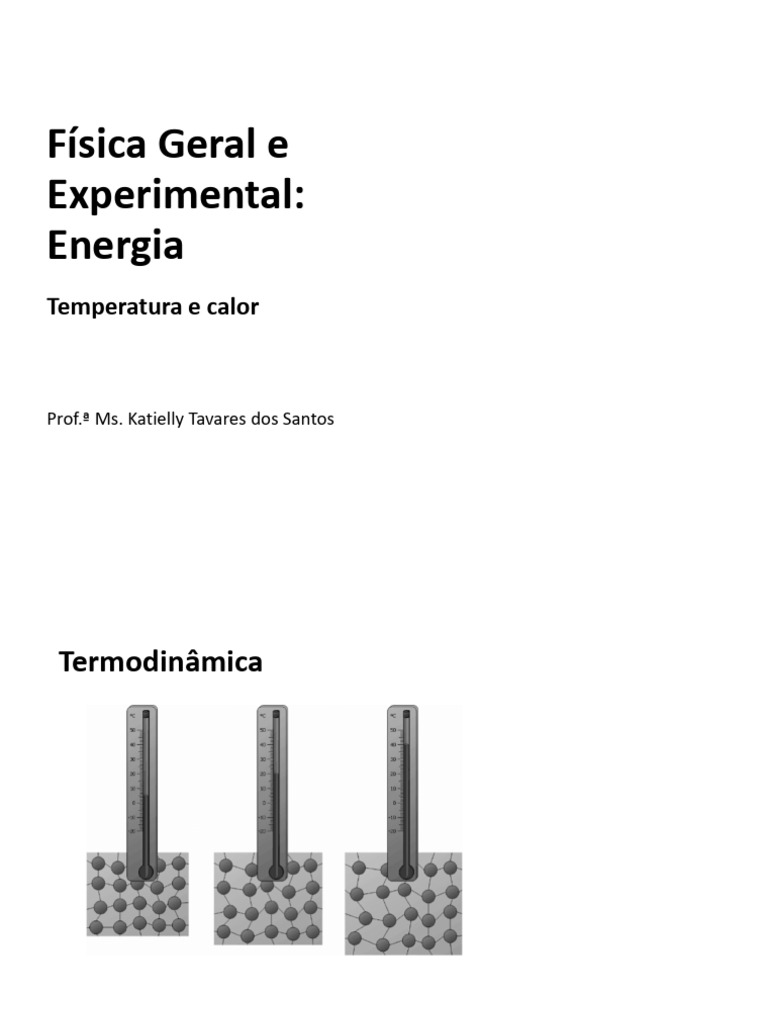 Termodinâmica: Calor, Temperatura e Energia | PDF | Temperatura | Calor