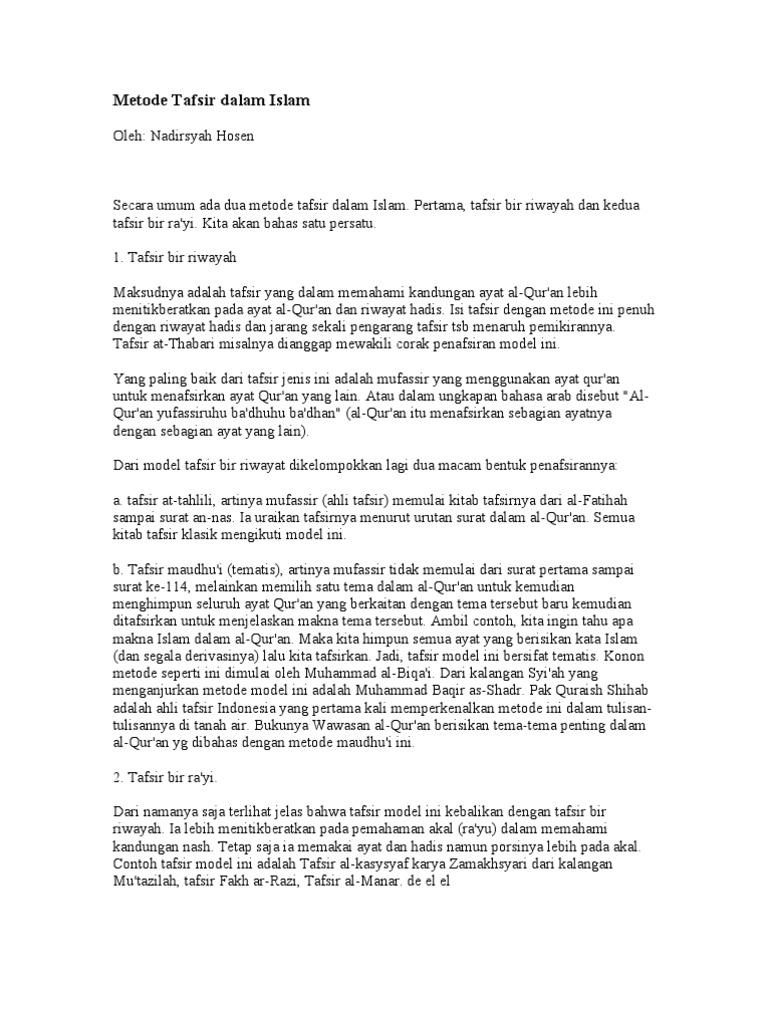 Metode Tafsir Pdf