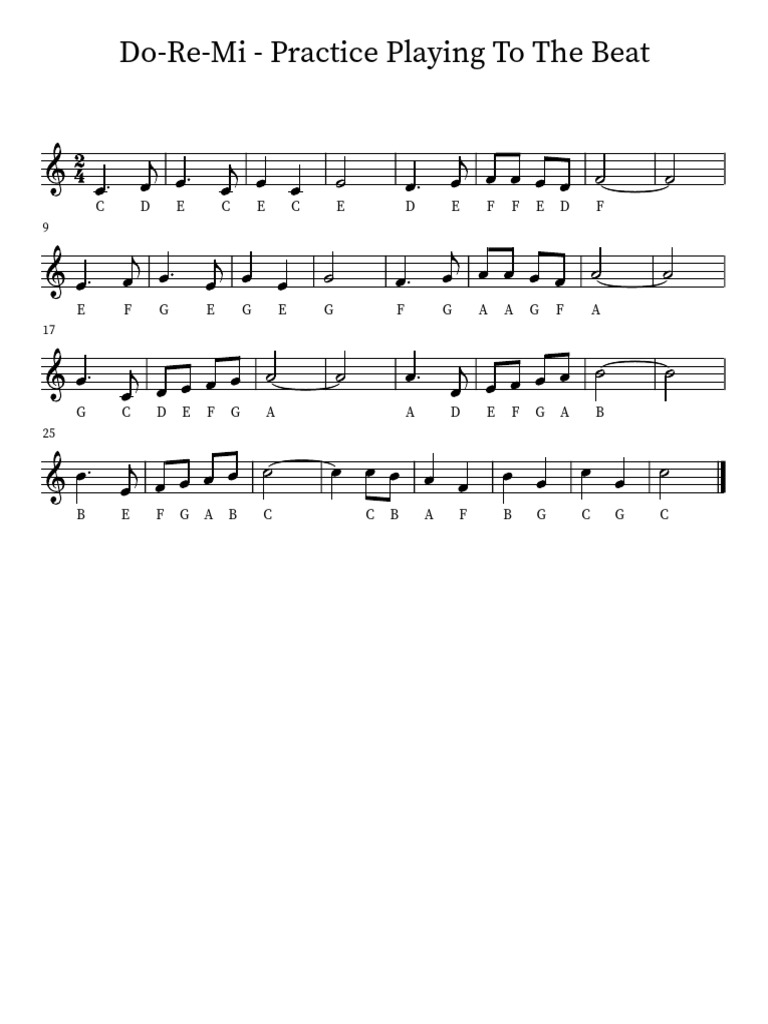 Do Re Mi+ +Practice+Playing+to+the+Beat | PDF
