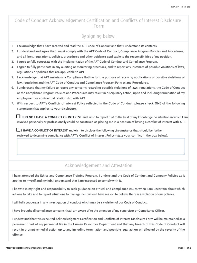 Compliance Training Attestation | PDF | Regulatory Compliance ...