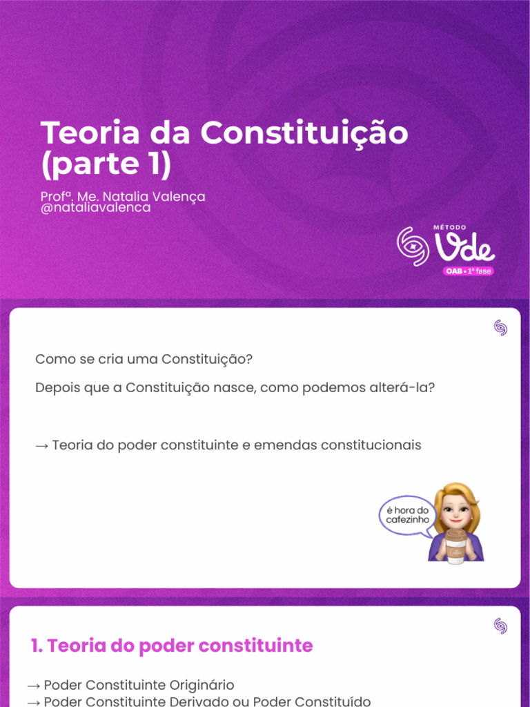 Teoria Da Constituição (Parte 1) PDF | PDF | Emenda Constitucional ...