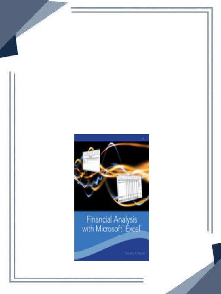 Full Download of Solution Manual For Financial Analysis With Microsoft Excel, 6th Edition in PDF ...
