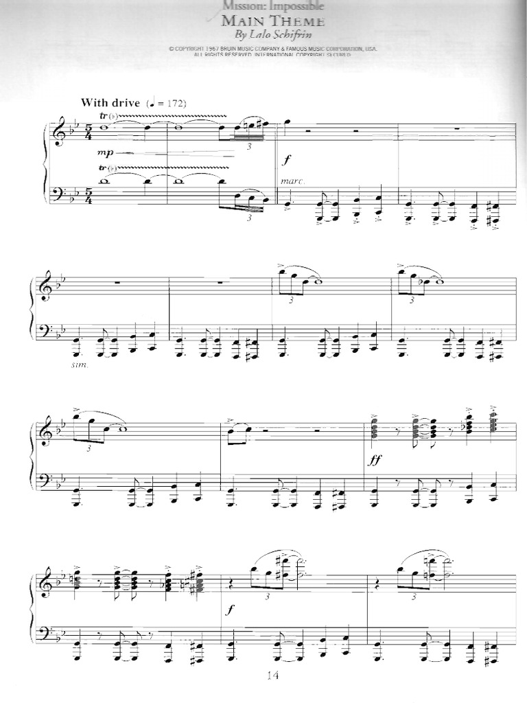 Mission Impossible Main Theme Pdf