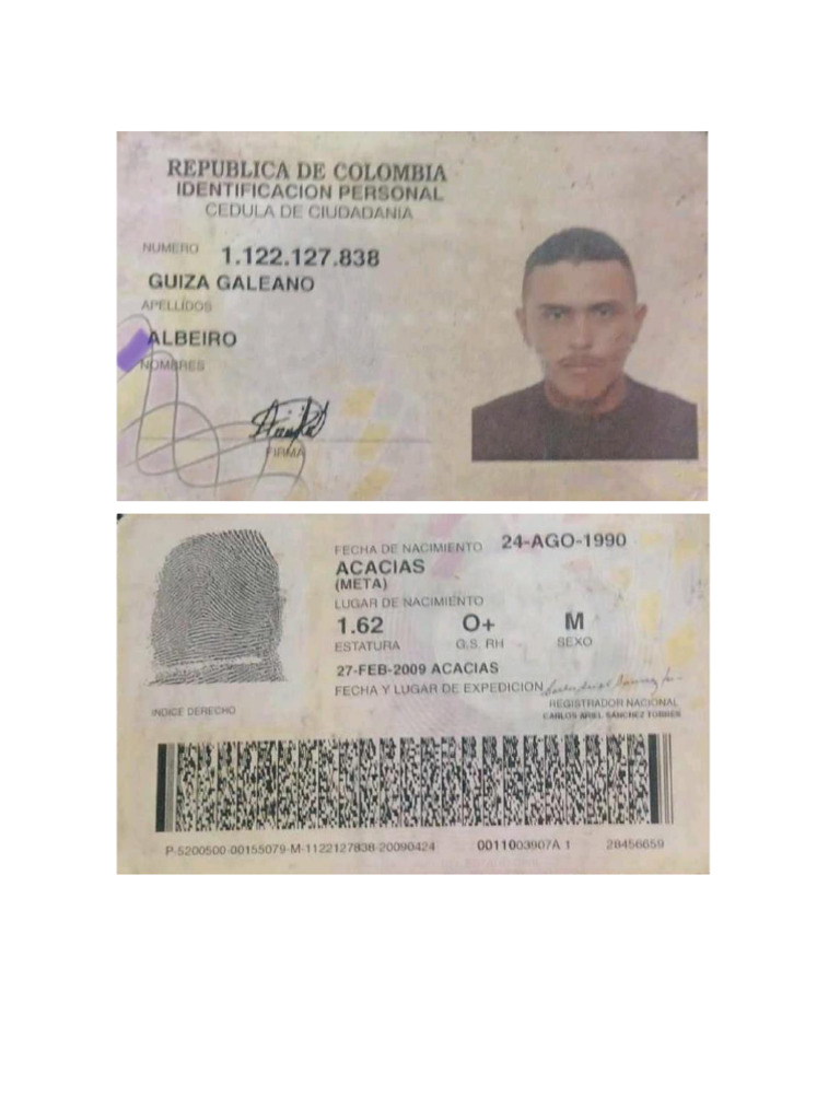 Cedula de Ciudadania | PDF