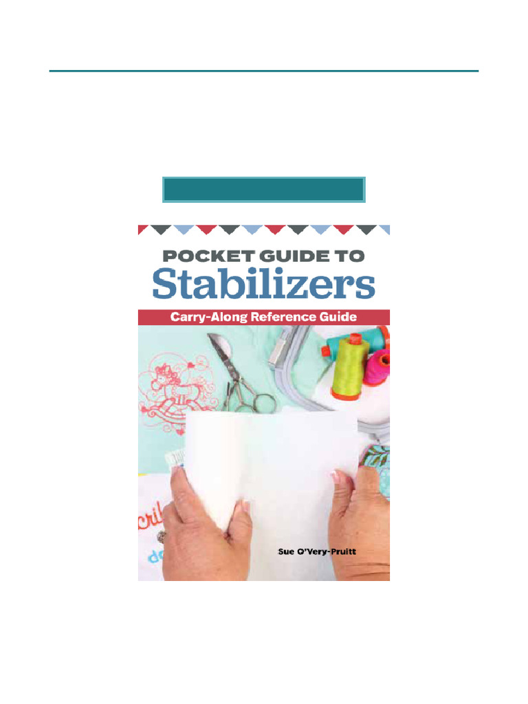 Embroidery Stabilizer Pocket Guide | PDF | Embroidery