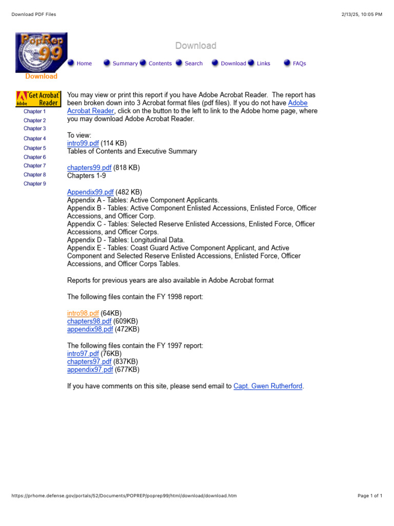 POPREP 1999: Downloadable Reports | PDF