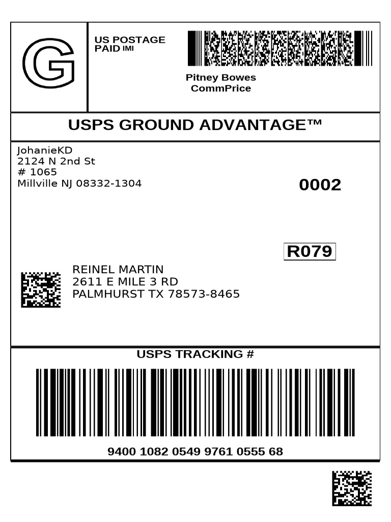 USPS Ground Advantage Shipping Label | PDF