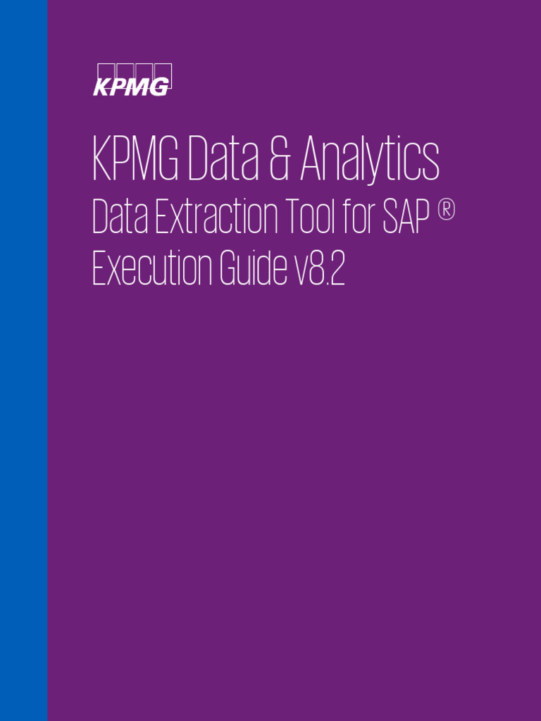 KPMG SAP Data Extraction Tool Guide | PDF | Computer File | Databases