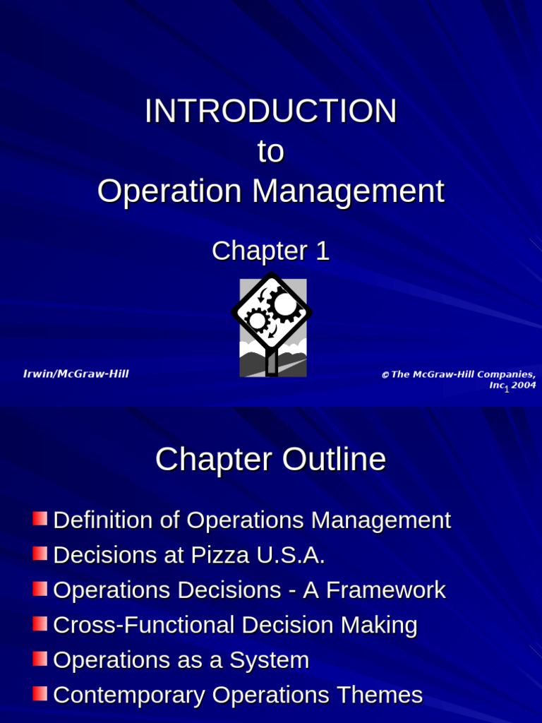 Introduction to Operations Management | PDF | Supply Chain | Operations ...