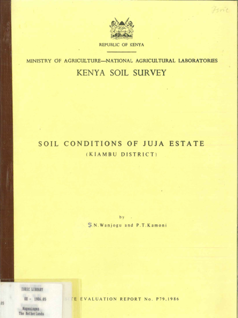 Preliminary Soil Map of Juja Estate | PDF | Soil | Natural Materials