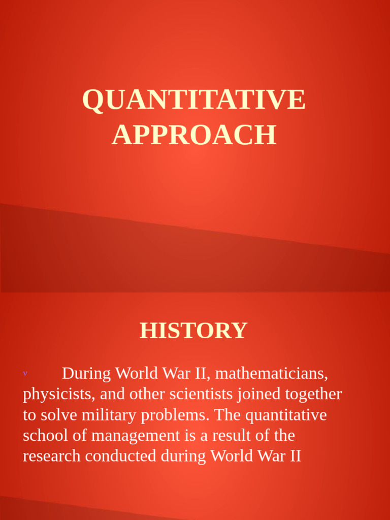 Quantitative Management Techniques Explained | PDF | Science ...