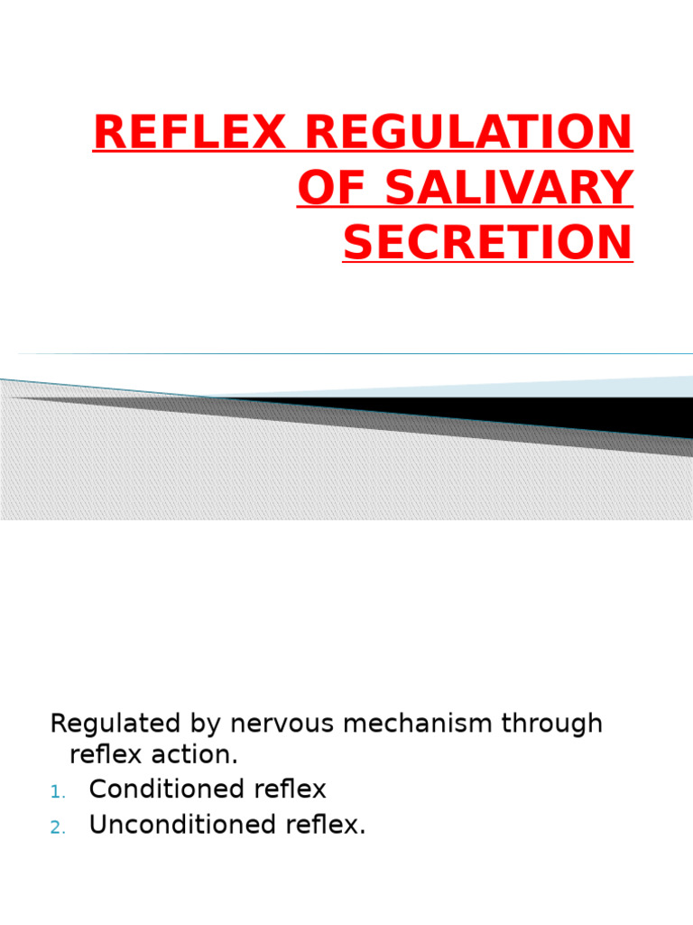 Reflexes in Salivary Secretion | PDF