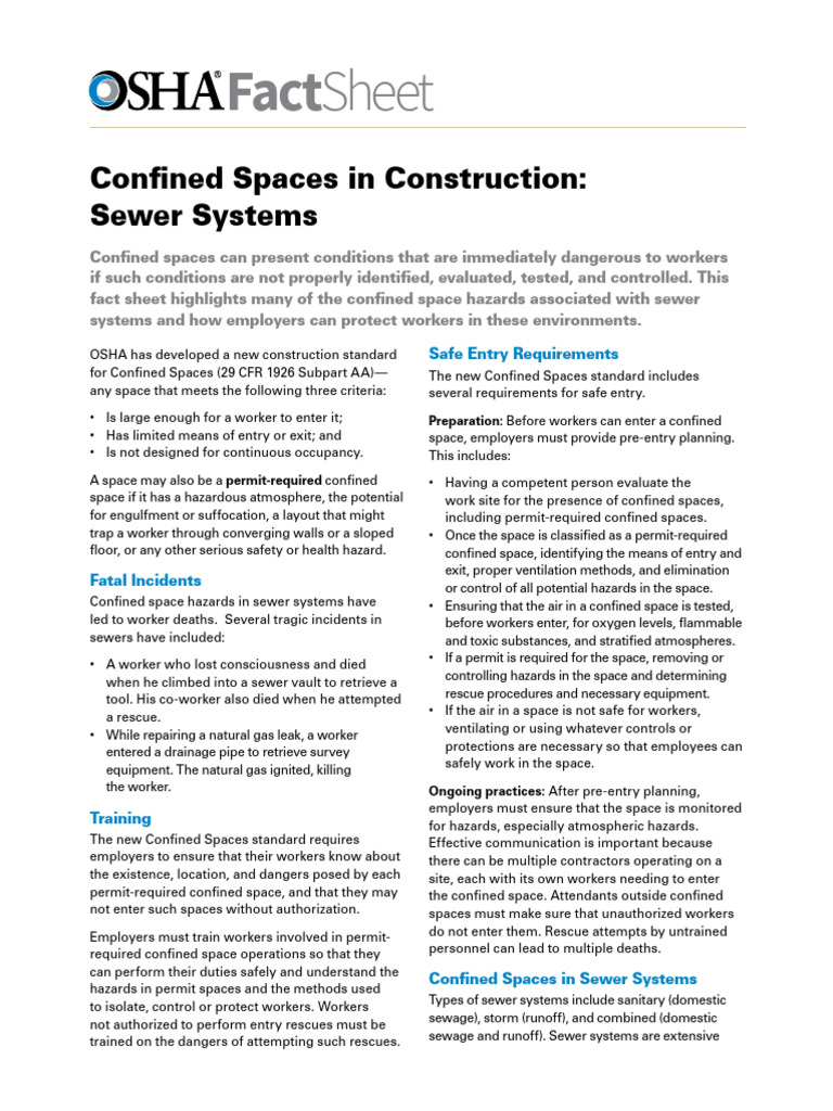 Thumbnail for Osha Regulated Confined Space Areas In Industrial Construction